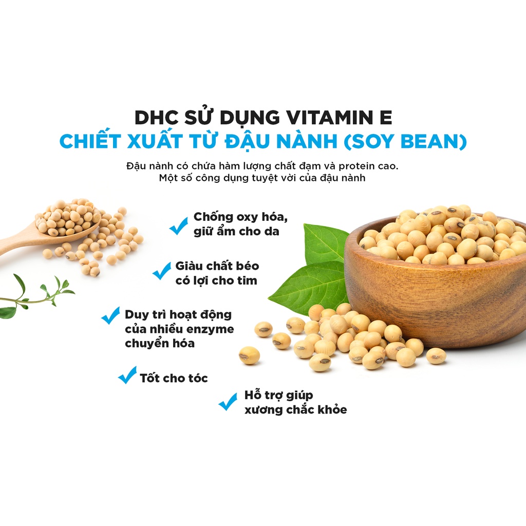 Viên uống DHC Bổ Sung Vitamin E Nhật Bản 30 Ngày (30 Viên)