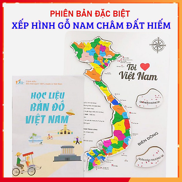 [TẶNG QUÀ 300K] Xếp Hình Thông Minh bằng Nam Châm Đất Hiếm và Gỗ Hàng Xịn