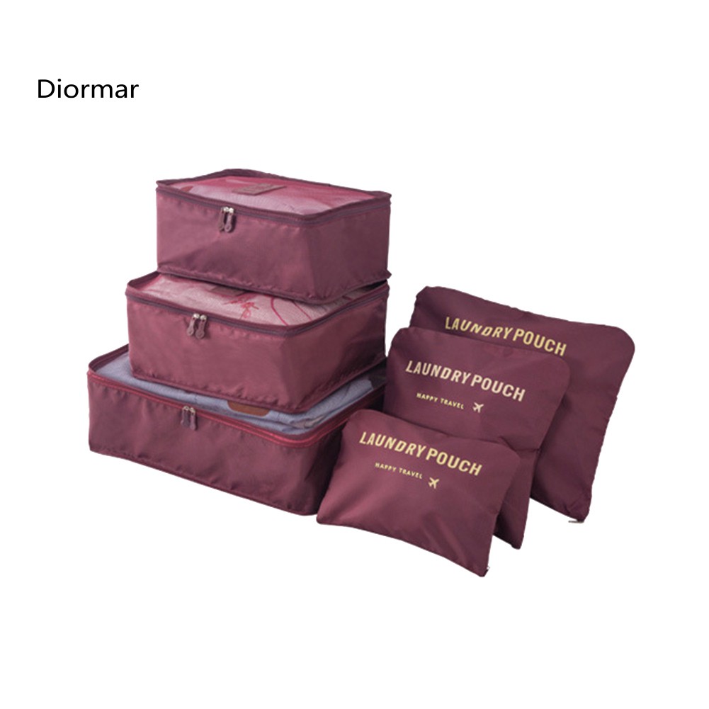 DOM_6Pcs Waterproof Large Capacity Home Travel Cloth Storage Bag Pouch Organizer