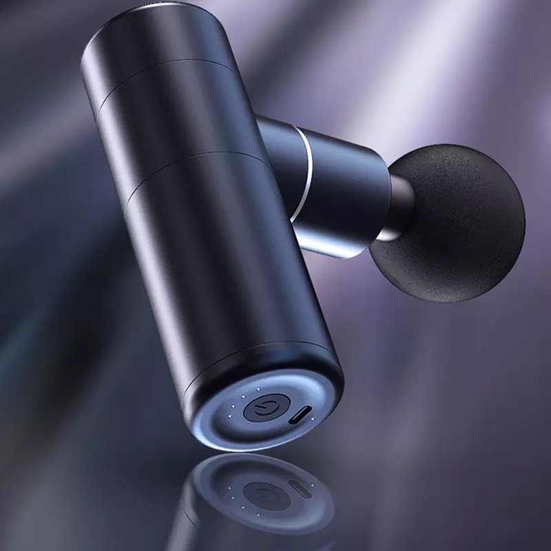 Máy Massage Gun Toàn Thân BOOSTER MINI Bỏ Túi Công suất 40W, 4 Đầu 4 Tốc Độ Giảm Đau Nhức Cơ Và Thon Gọn Cơ Thể