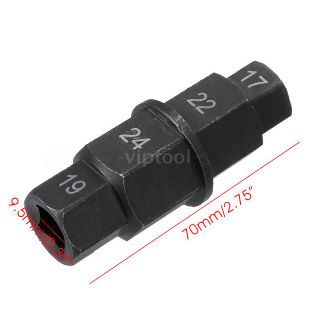 [VIP] 3/8" Drive Motorcycle Hex Key Spindle Wrench Tool Hex Allen Front Wheel Hub Axle Spindle Socket Adapter