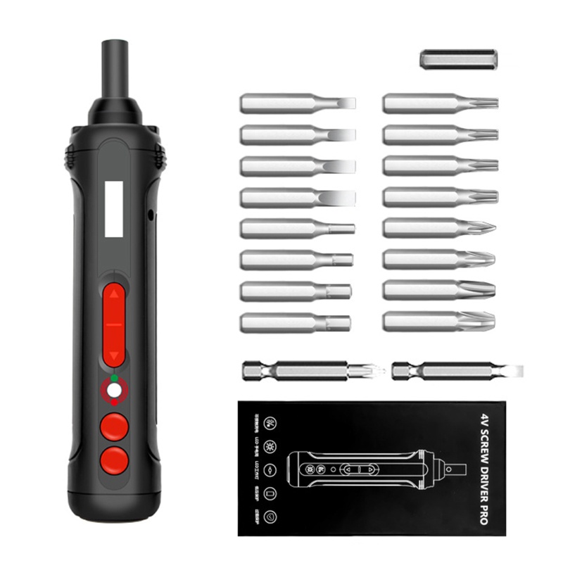 Set 19 Tua Vít Điện Mini Không Lõi Có Đèn Led Bits