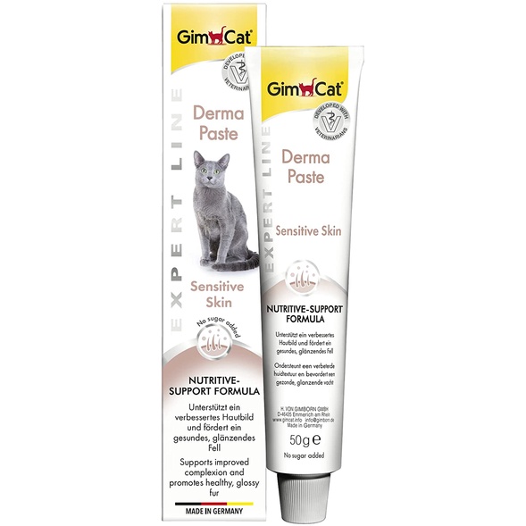 Gel GimCat Derma Paste hỗ trợ viêm da và các vấn đề về da và lông cho mèo (50gr)