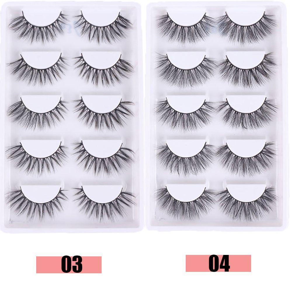 Set 5 Cặp Lông Mi Giả 3D Tự Nhiên Dành Cho Nữ