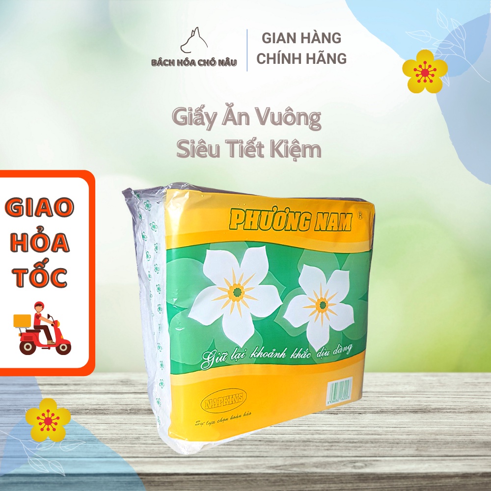 Khăn Giấy Vuông Hoa Mai Chính Hãng Phương Nam GIÁ SỈ Tiết Kiệm cho Gia Đình, Thấm Dầu Bếp Ăn, Picnic