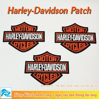 Patch ủi thêu logo Harley Davidson Motor - Sticker Logo ủi quần áo balo S490