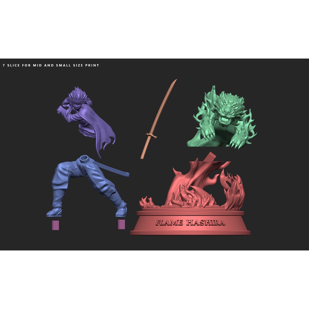 File in 3D Demon Slayer - Kyojuro Rengoku