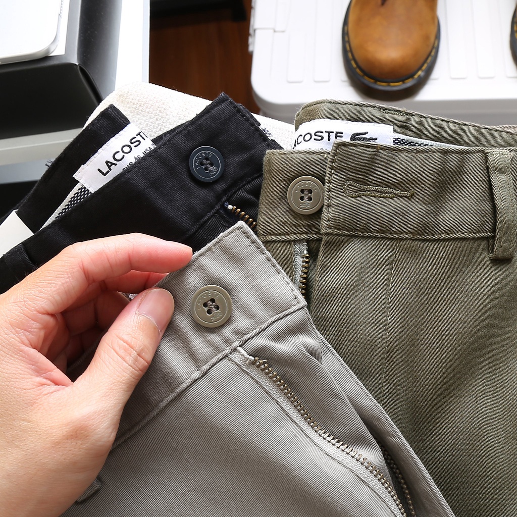 Quần dài nam chất liệu kaki dày dặn, màu nguyên bản, form slim fit tôn dáng 9341