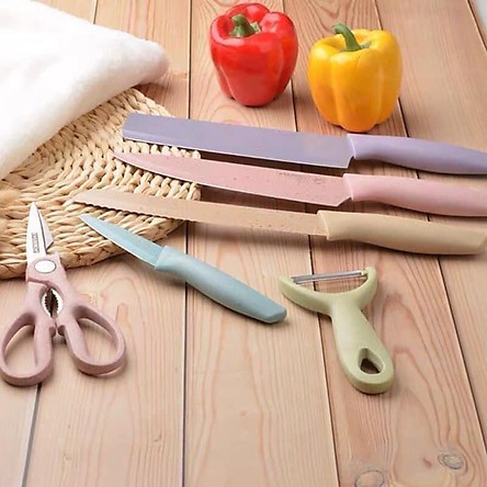 Bộ Dao Lúa Mạch Xuất Khẩu 6 Món Chổng Rỉ Sét An Toàn Sức Khỏe