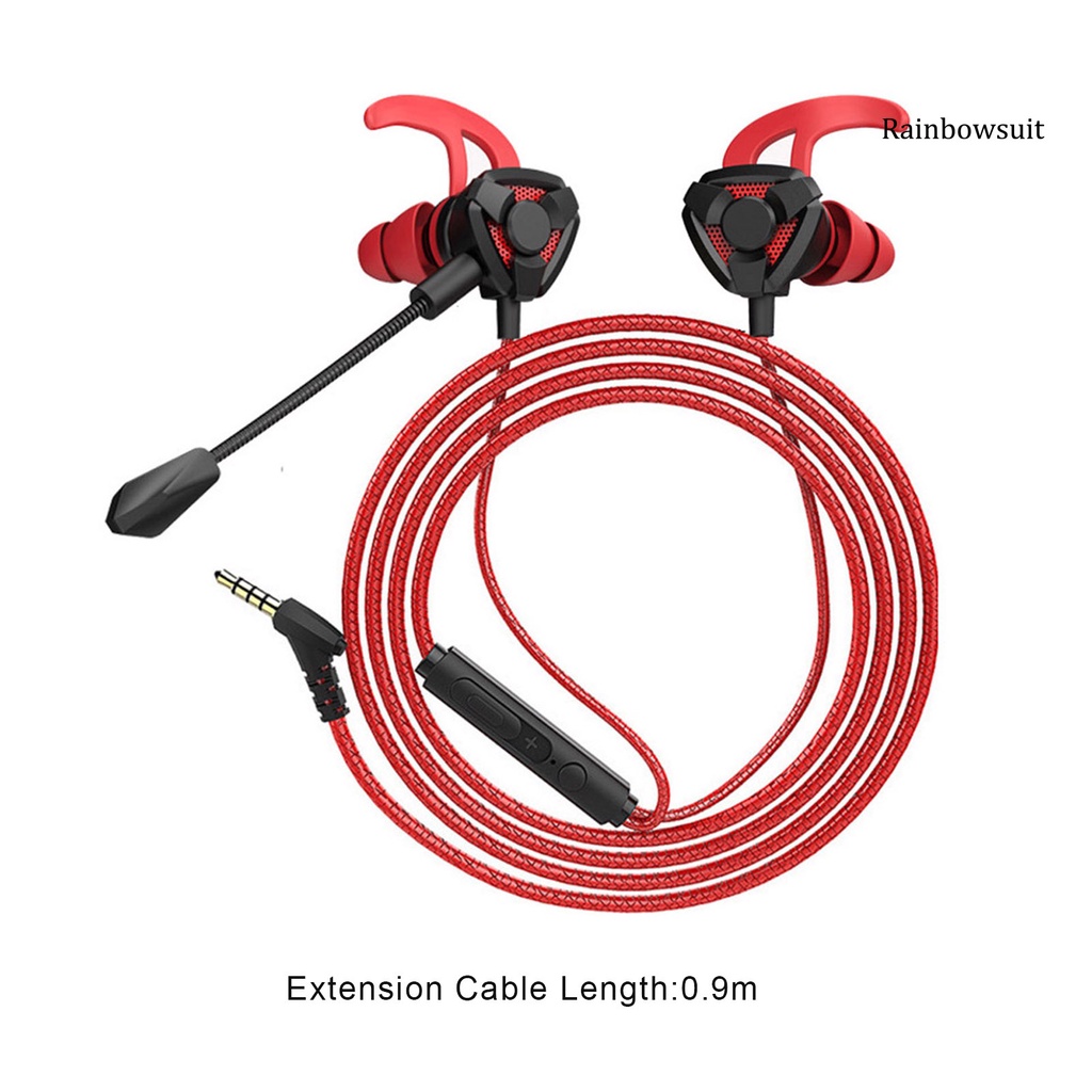 RB- Earphone Dynamic Noise Reduction In-ear Heavy Bass Earpiece for Game