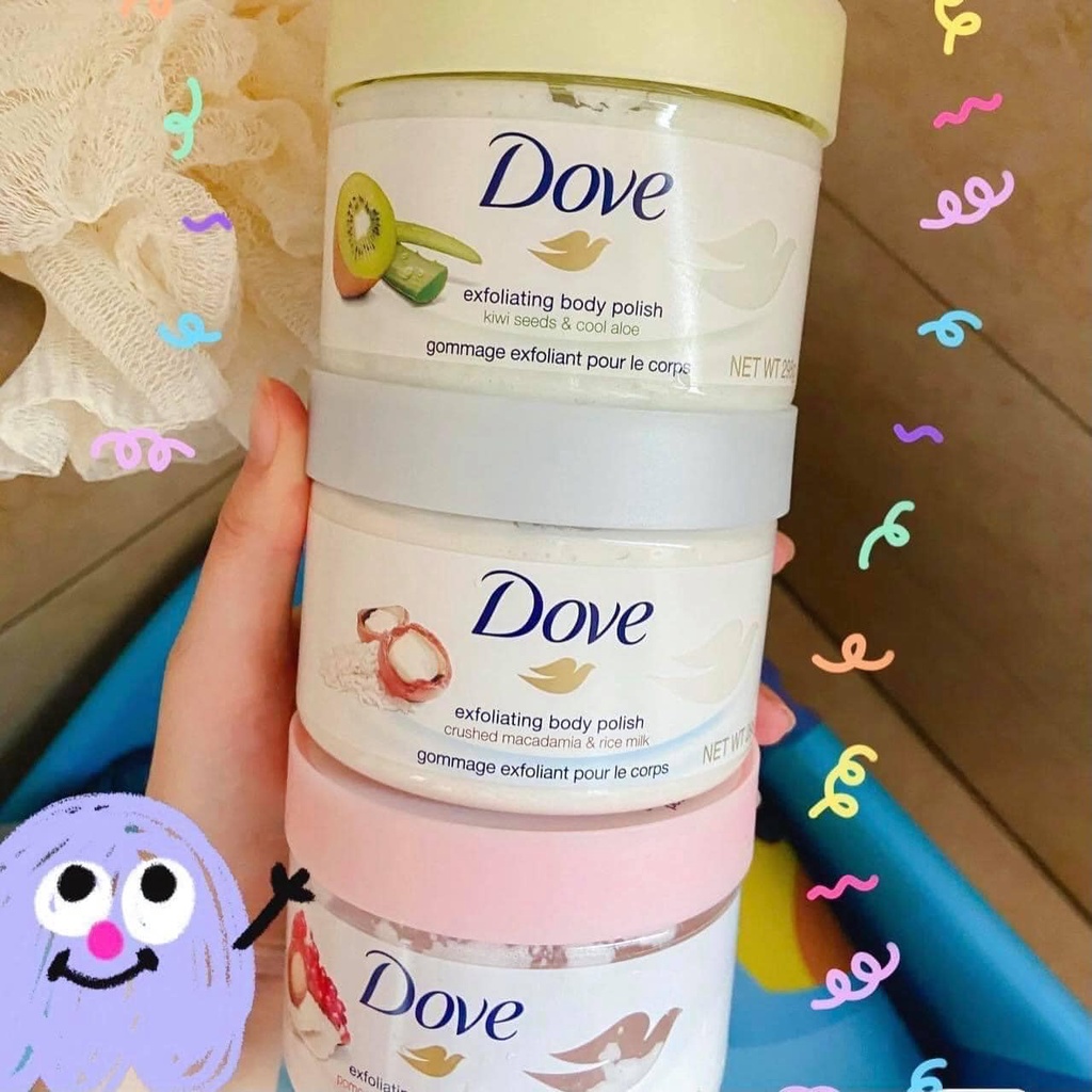 Tẩy Tế Bào Chết Body Dove Chăm Sóc Da Dưỡng Trắng Cấp Ẩm Hủ 225ml | BigBuy360 - bigbuy360.vn