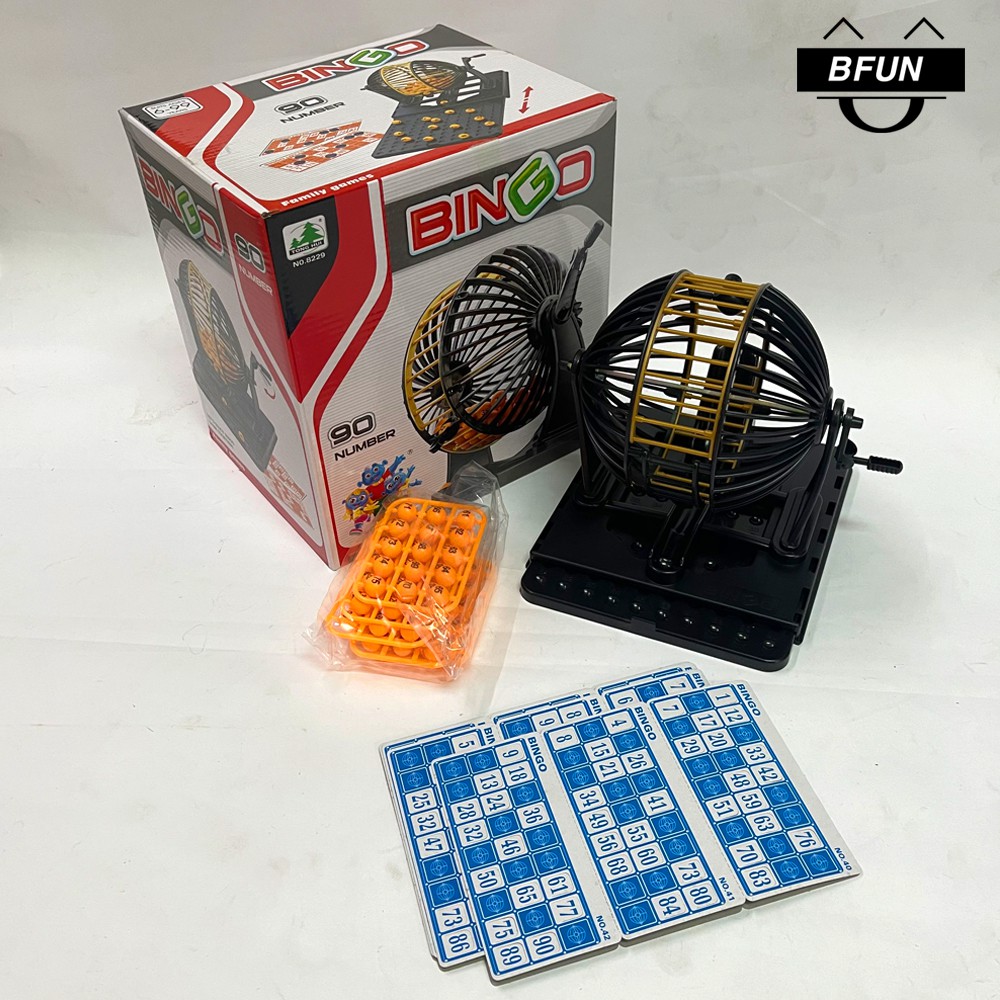 Bộ Đồ Chơi BINGO 90 Số (LOẠI LỚN) CAO CẤP - Lồng Quay Lô Tô, Xổ Số - Đồ Chơi Trẻ Em BFUN (8229)