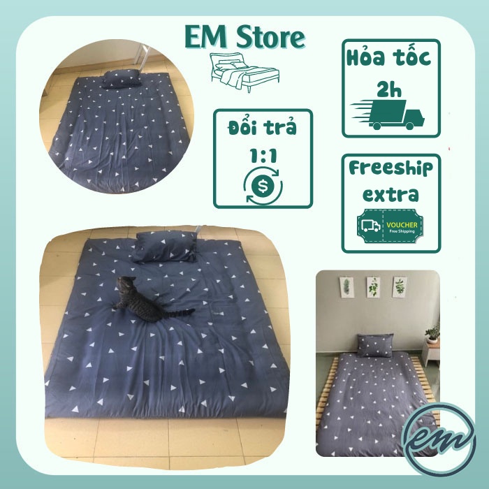 Ga bọc nệm topper xuất Nhật giúp bảo vệ nệm không dơ, có khóa kéo dễ dàng vệ sinh, kích thước 1m,1m2