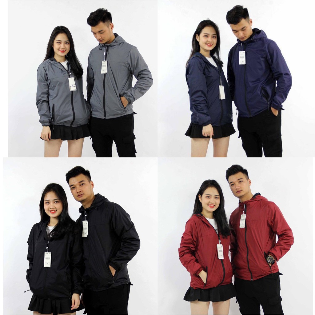 Áo khoác gió ZA-RA - Áo gió Nam Nữ 4 màu Đỏ , Đen , Xám , X.Than chống nắng chống nước 2020 Hàng VNXK Full Tem Tag | BigBuy360 - bigbuy360.vn