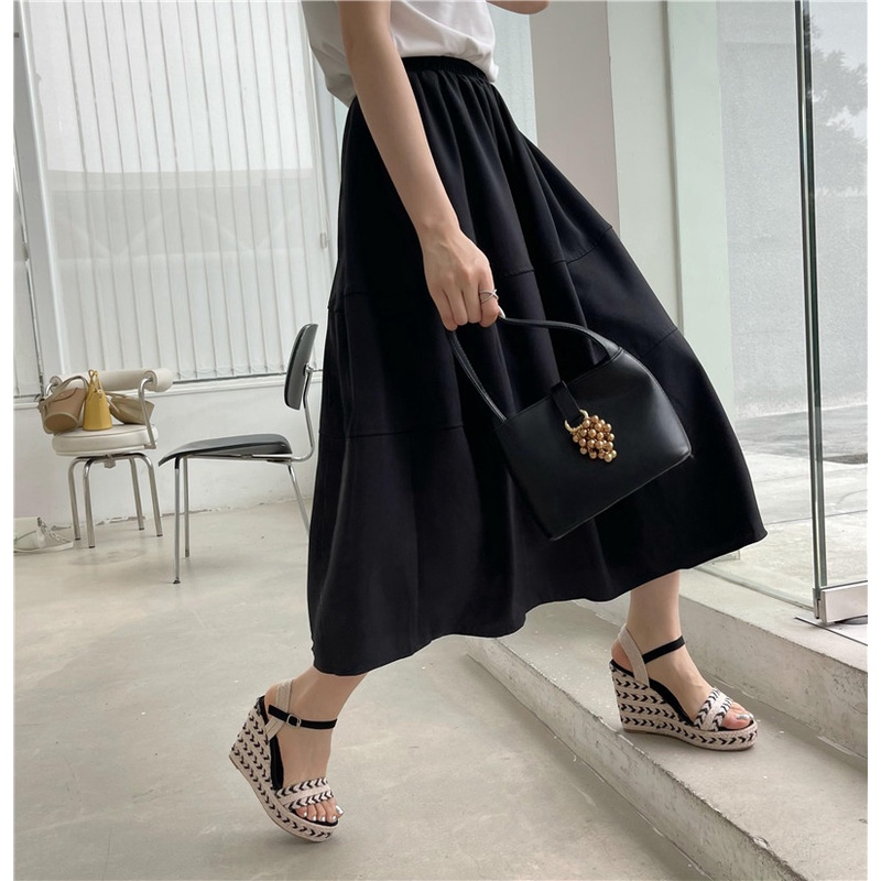 Giày Sandal Đế Xuồng Dày Dặn Chống Thấm Nước Có Khóa Cài Thời Trang Mùa Hè 2022 Cho Nữ