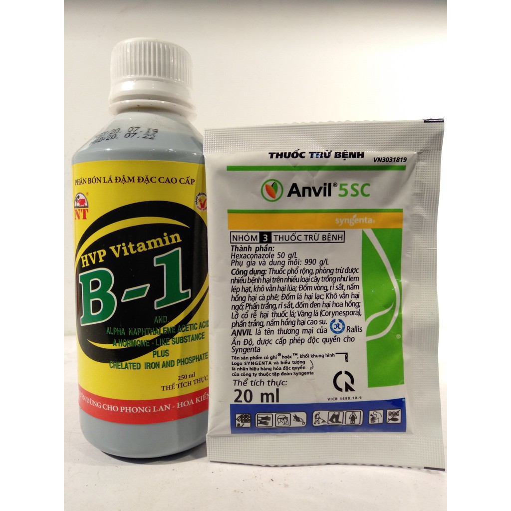 combo phân bón HVP vitaminb1+thuốc trừ bệnh anvil 5SC