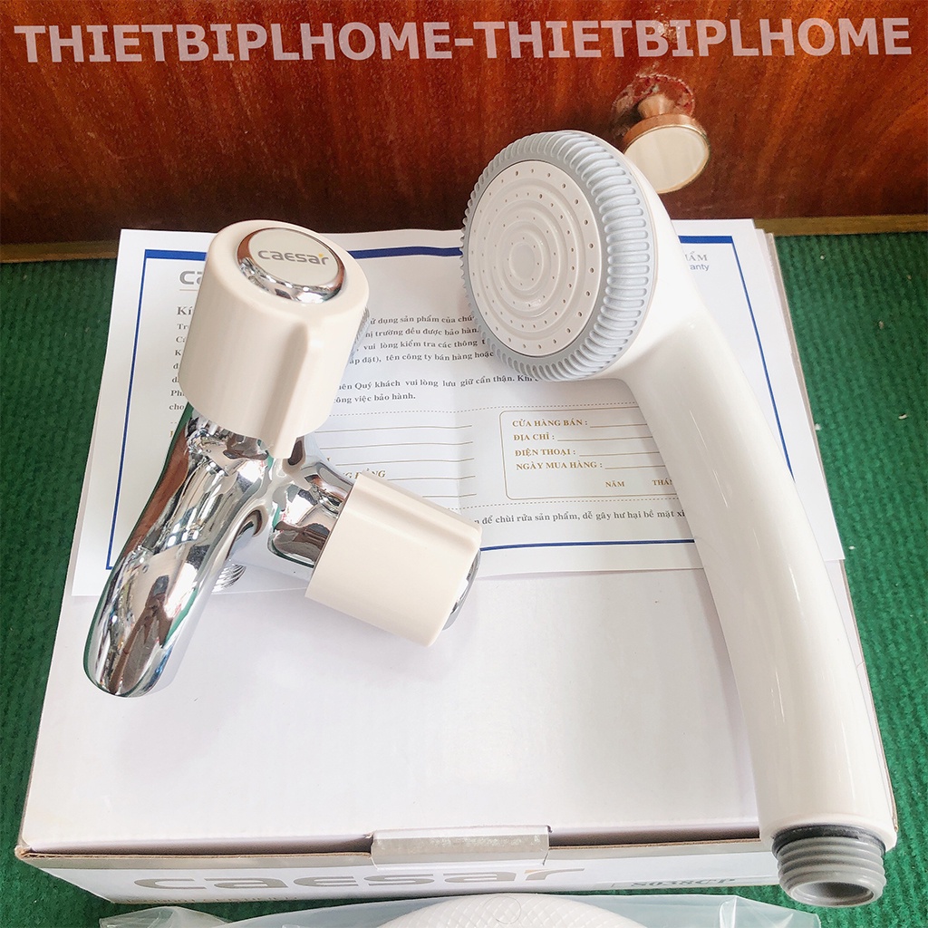 Vòi sen tắm lạnh gắn tường Caesar S038CP tay dây sen nhựa