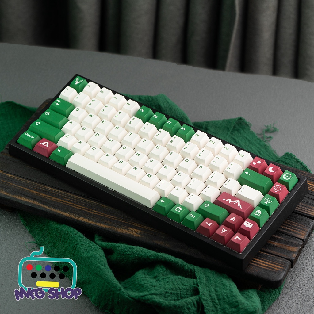 Keycap Camping, nhựa PBT dyesub, 147 nút bàn phím cơ, cherry profile