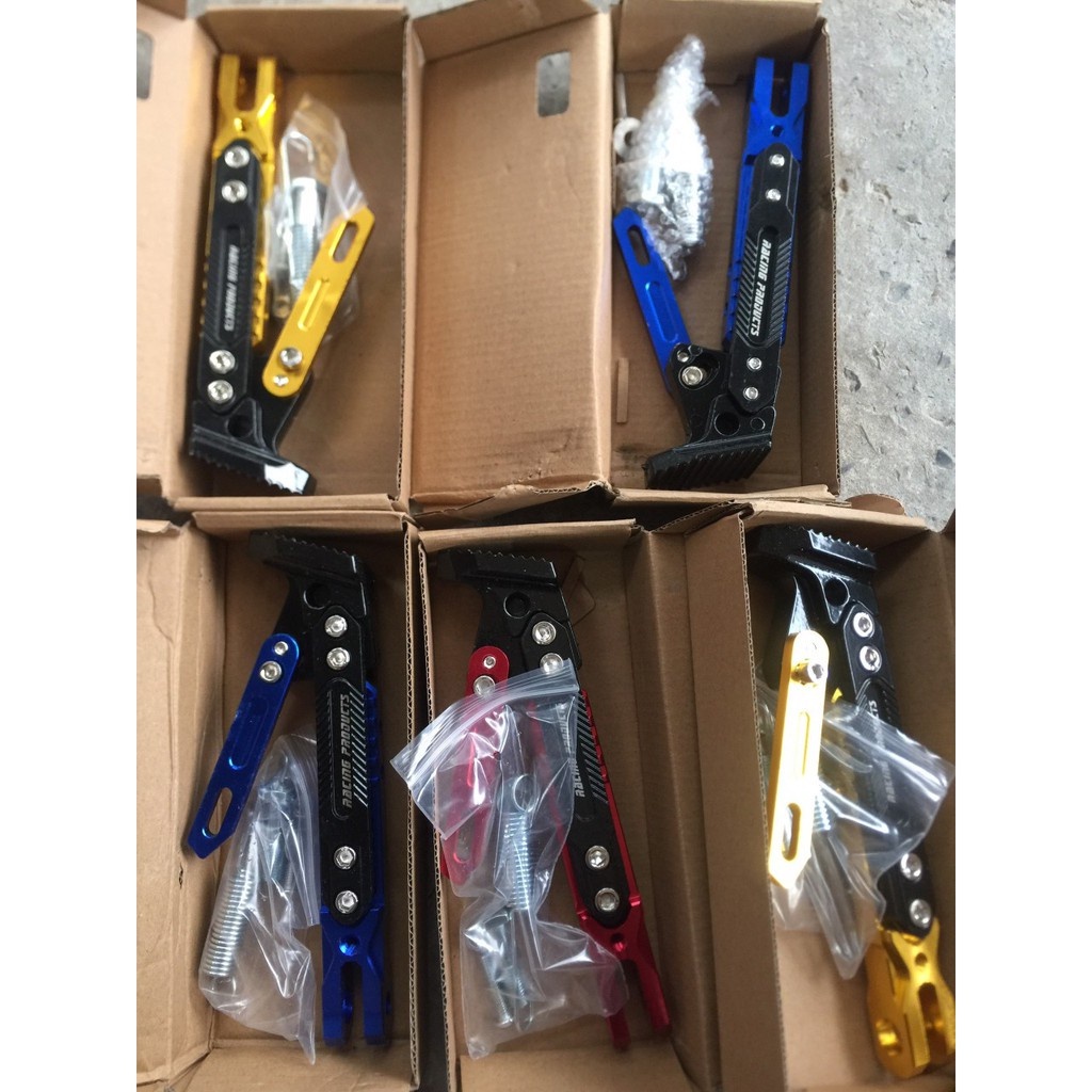 Chân chống tăng chỉnh gắn xe máy,xe điện.Nhôm nguyên khối