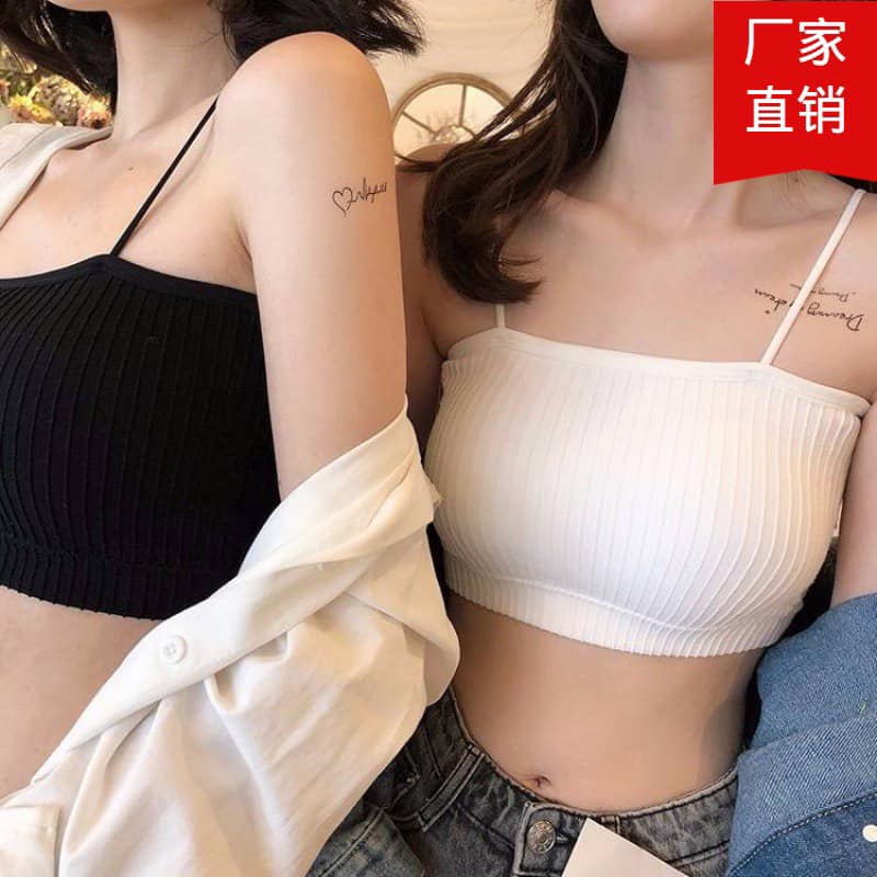 Áo lót không gọng Bra gân len tăm 2 dây