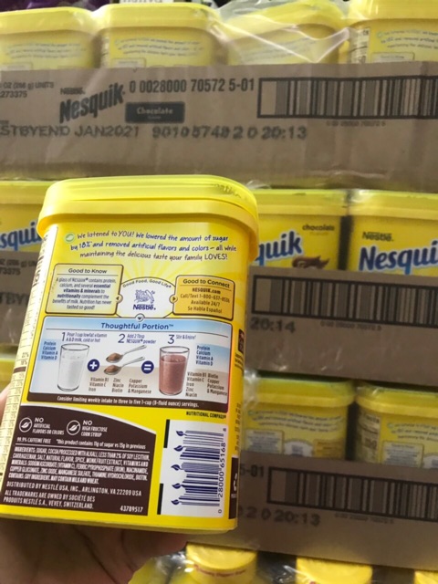 Bột Cacao Nesquik Hủ 265g Của Mỹ. Chocolate Nestle Nesquik .