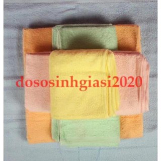 Khăn tắm cho bé-combo 3 khăn bông màu trơn hải cẩu cho bé 1m/1m2