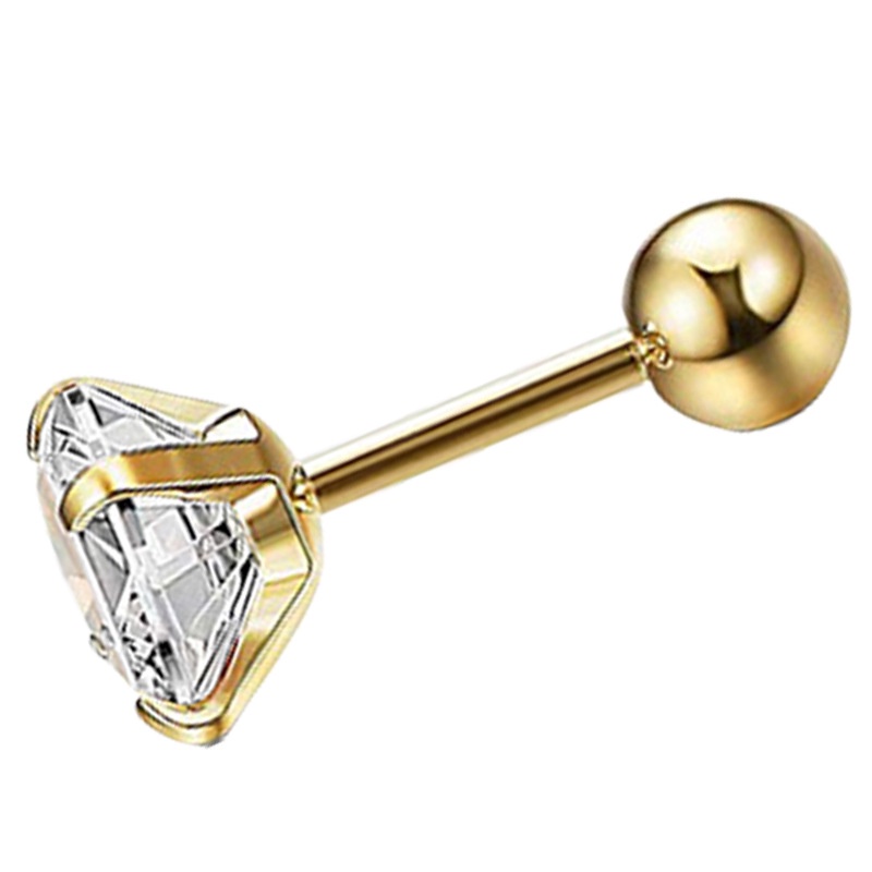 Khuyên Tai Nữ Khuyên Tai Bông Tai 1 Cặp Bông Tai Xoắn Ốc Bằng Thép Titan Đính Đá Zircon Thời Trang Cho Nữ