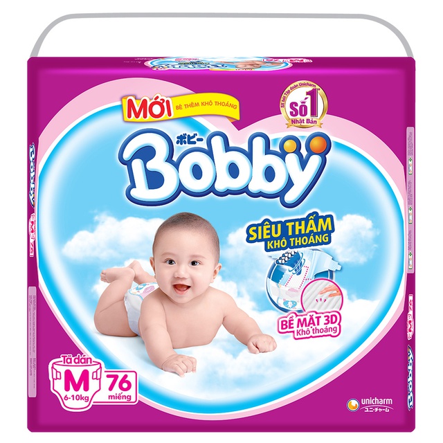 (tặng 8 miếng) tã dán/ quần bobby size newborn108/s56/m76/l68/xl62/xxl56/m62/l54/xl48/xxl44