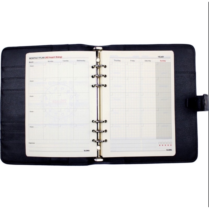 Sổ kẹp còng kế hoạch Kelvin Planner A5 200 trang - KLONG MS: 662