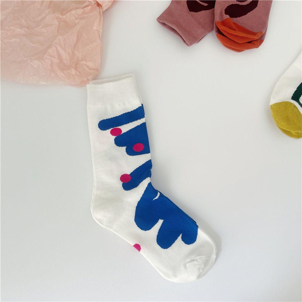 Vớ Cotton Họa Tiết Graffiti Phong Cách Harajuku Dễ Thương Cho Nữ