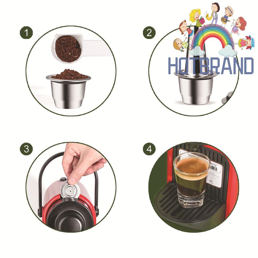 Viên nén cà phê thép không gỉ tái sử dụng cho máy pha cà phê nespresso