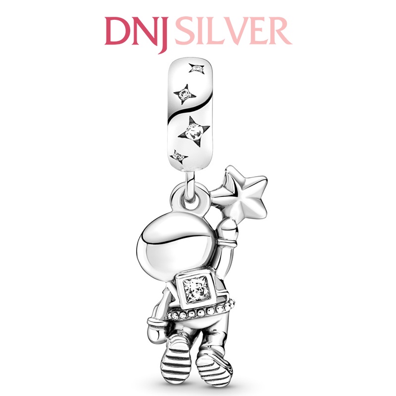 Charm bạc 925 cao cấp, hàng chuẩn bạc - Charm Astronaut In The Galaxy thích hợp để mix vòng tay charm