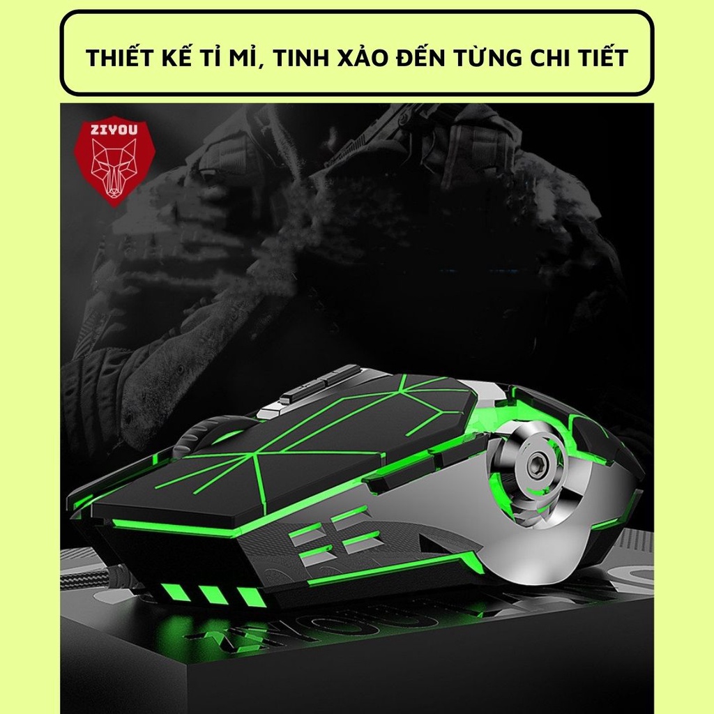 Combo Gaming Bộ Phím Và Chuột Kèm Tai Nghe Chụp Tai Gaming ZIYOU Có 20 Chế Độ Led RGB Cực Đẹp, FZ508+V8+K3