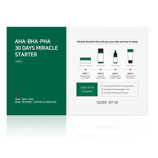 Bộ  Dưỡng Da Mụn Some By Mi AHA-BHA-PHA 30 Days Miracle Starter 4 Sản Phẩm