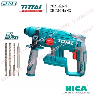 Máy khoan đục dùng pin 20V TOTAL TRHLI2201 motor không chổi than, hệ thống đầu gài SDS plus, không kèm pin sạc -thietbil