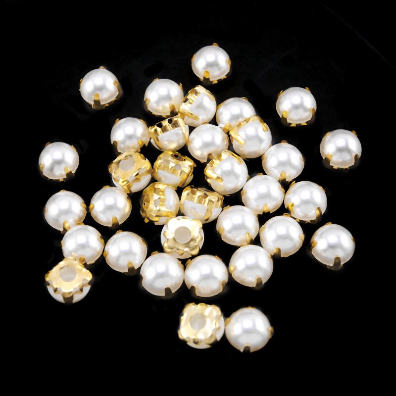 Hạt Ngọc Trai Nửa Hạt Ngọc Trai Bằng ABS Dùng Trang Trí Vải &amp; Đồ Thủ Công