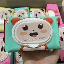 Khăn giấy ướt cho bé cao cấp an toàn Phú Đạt hình gấu (120 tờ)