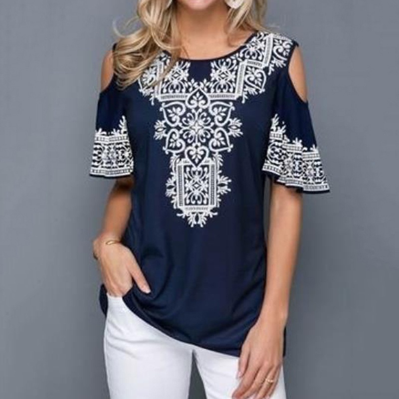 Áo Thun Tay Ngắn Cổ Tròn Dáng Rộng In Họa Tiết Thời Trang Mùa Hè Cho Nữ | BigBuy360 - bigbuy360.vn