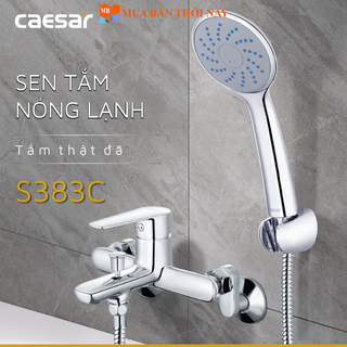 Sen tắm nóng lạnh Caesar S383C tay sen 1 chế độ, chính hãng bảo hành 02 năm