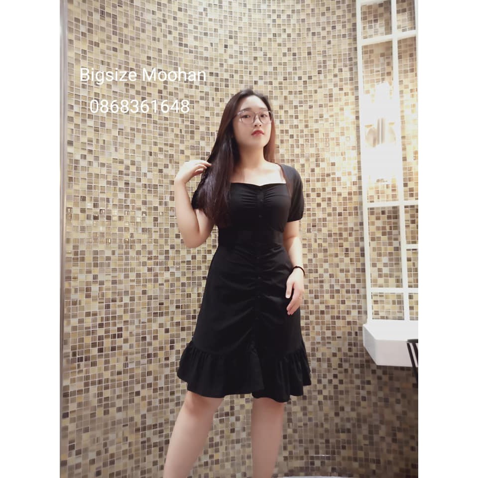 [FreeShip - Giá hủy diệt ]Đầm Bigsize, đầm ngoại cỡ rút dây cổ vuông vải co giãn, che mọi khuyết điểm | BigBuy360 - bigbuy360.vn