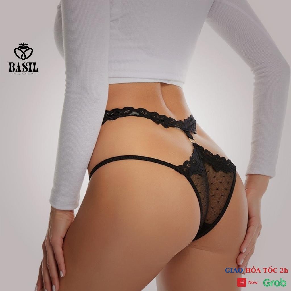 Quần lót nữ S10 ren chấm bi gợi cảm BASIL