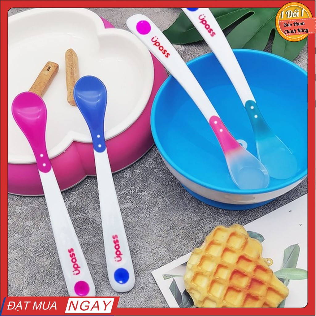 Thìa báo nóng upass vỷ 2 cái 💖FREESHIP💖 Thìa silicon Upass [Hàng loại 1]