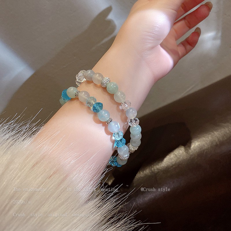 Vòng Tay Hai Lớp Đính Đá Pha Lê Tự Nhiên Thời Trang Phong Cách Dân Tộc | BigBuy360 - bigbuy360.vn