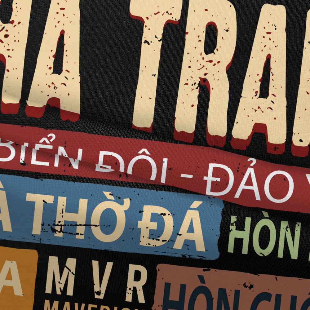 Áo thun Unisex phông cotton Nha Trang ao cặp gia đình fact UNDER MVR BB4243