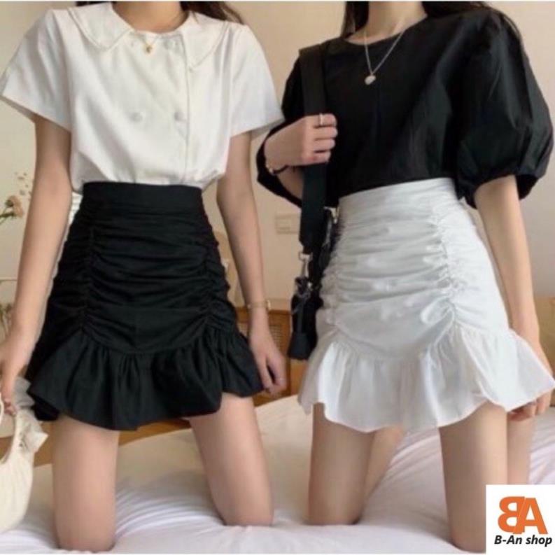 CHÂN VÁY ĐUÔI CÁ NHÚN CẠP CAO CÓ QUẦN TRONG/ CHÂN VÁY ÔM BODY ☘️☘️ [Hàng Siêu Cấp] | BigBuy360 - bigbuy360.vn