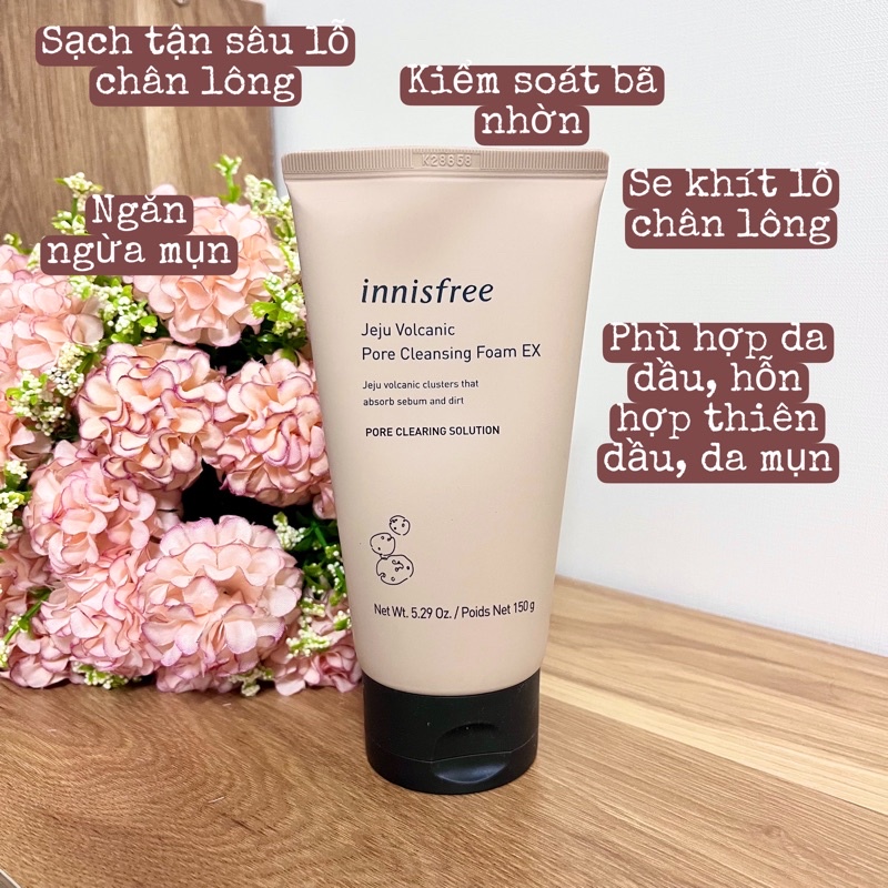 Sữa rửa mặt tro núi lửa/trà xanh Innisfree