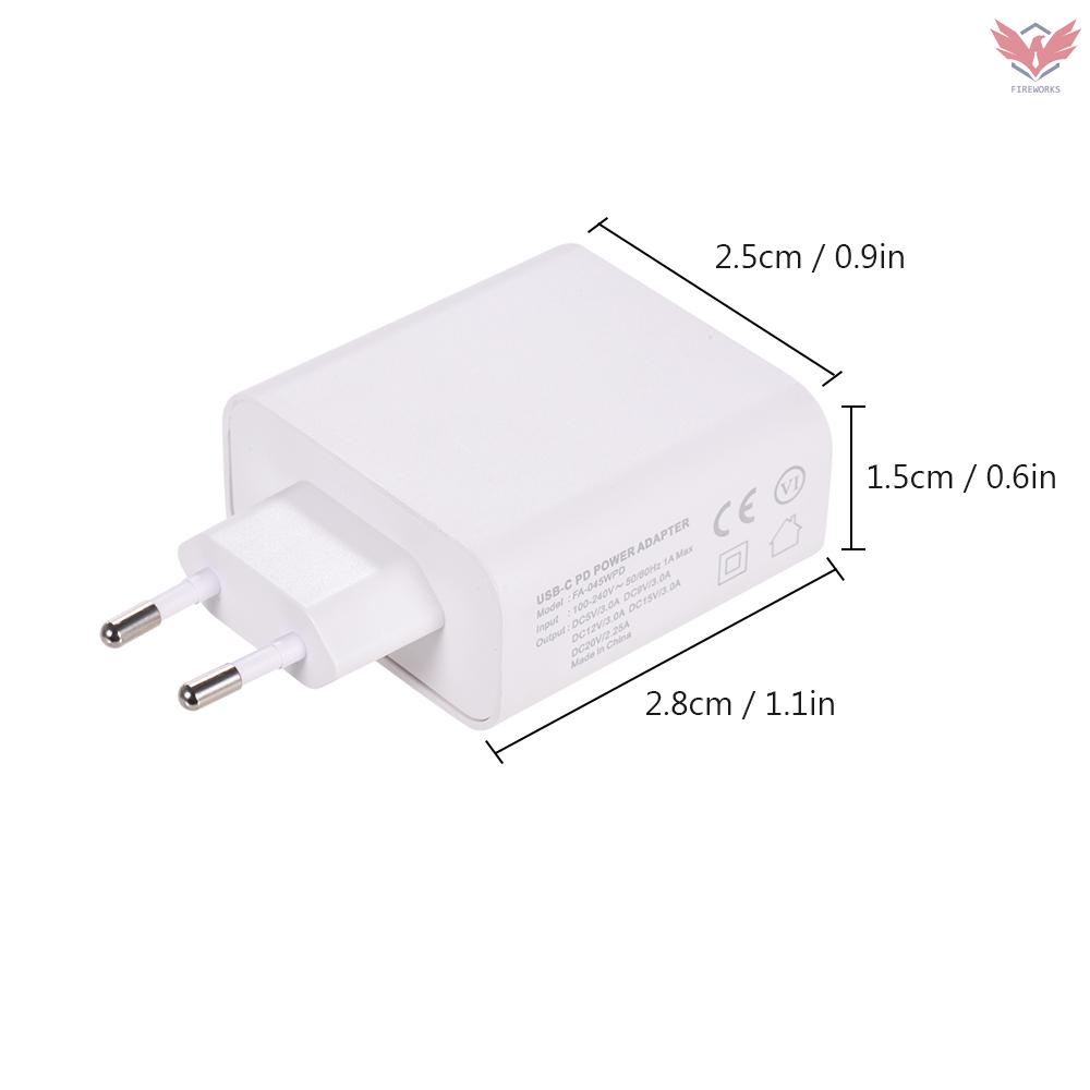 Fir DYF-045WPD Power Adapter Power Charger Replacement for Macbook Pro 13-15 GALAXY HUAWEI MATE Serious Cellphones EU Plug