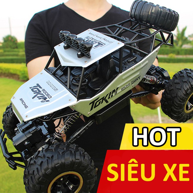 Xe ô tô địa hình điều khiển từ xa Rock Crawler vỏ thép Xe đua Rock Crawler HB-P1802