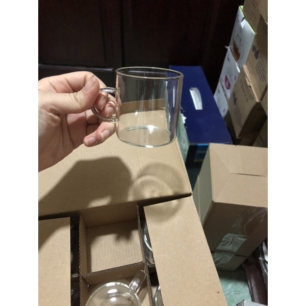 Set 6 chén quai trụ thuỷ tinh 100ml