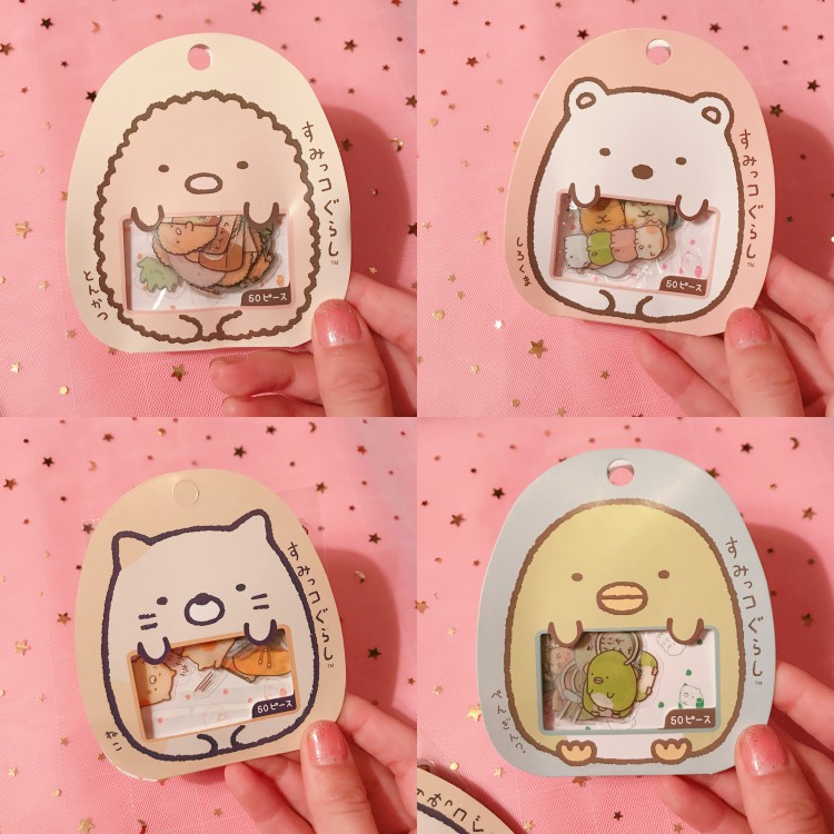 Sticker Cute Trang Trí Sổ Tay Anime Dễ Thương Trong Suốt, Hình Dán Sổ Cute SAN-X